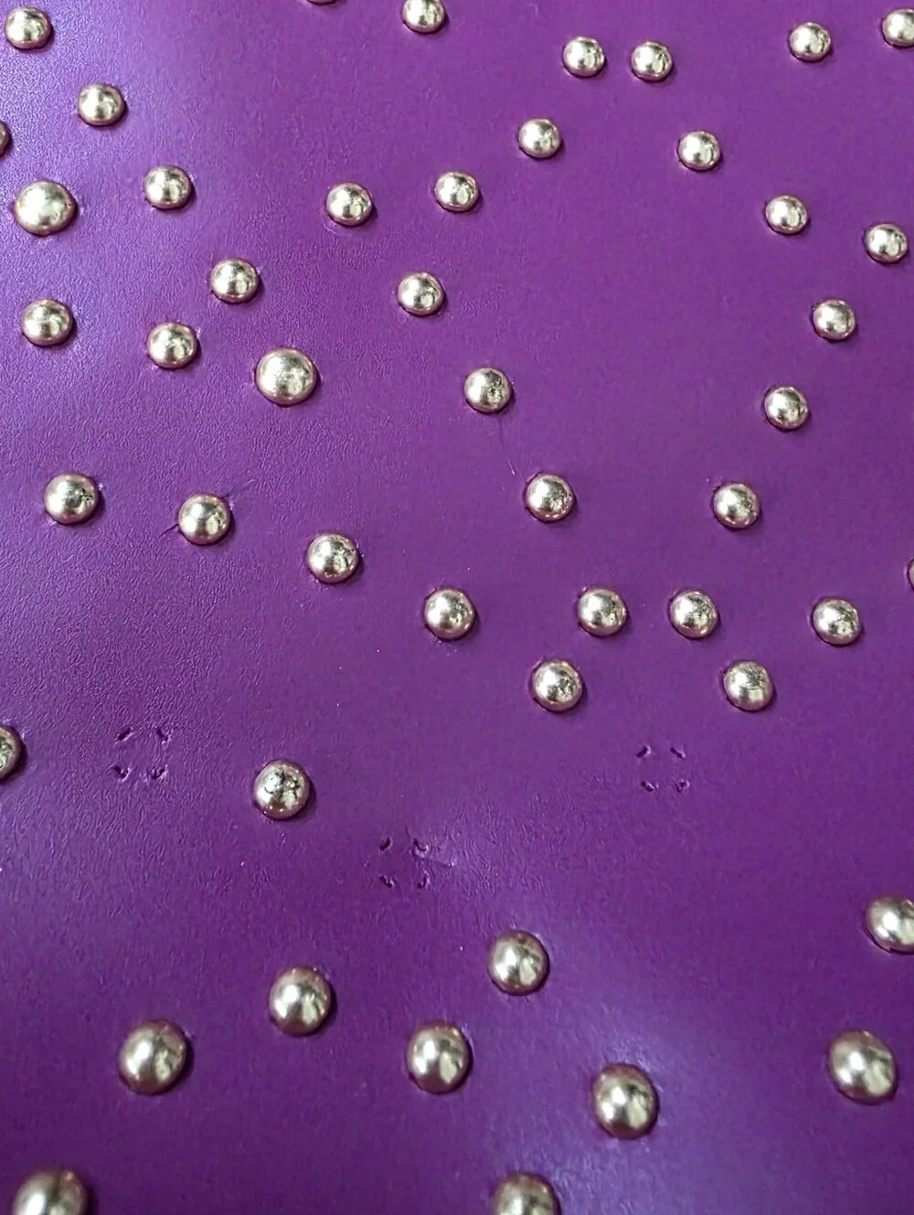 Dee Ocleppo Gold Studded Fuchsia Leather Tote